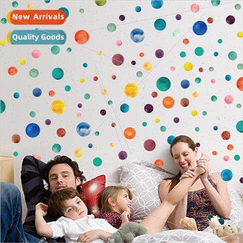 Wall stickers new colorful circle three generations removabl