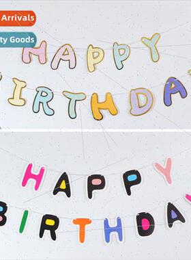 Birthday party pull flag scene background wall dress up bann