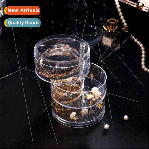 Rotating Jewelry Organizer Multi-Layer Transparent Storage D