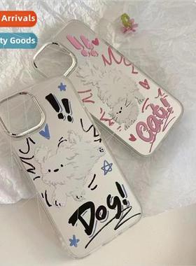 Cute soft cute couple cat 适用 iPhone 14 mirror phone case 1