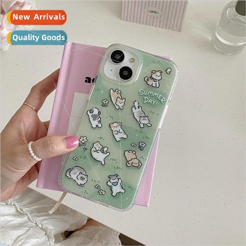 ins oil painting green grass animals 适用 Apple 13/14ProMax