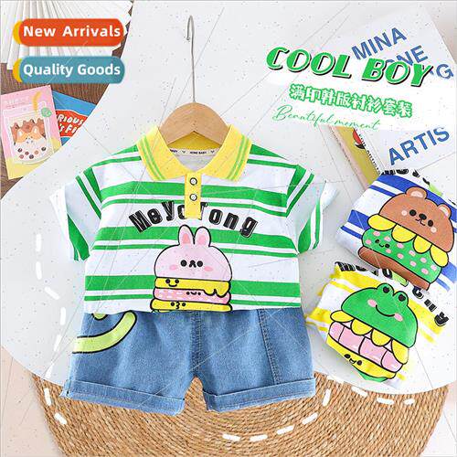 23 summer section boys suit new Korean  of the cartoon burge