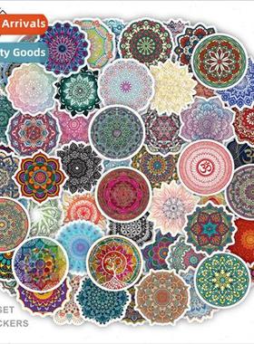 60 new Mandala Mandala stickers luggage helmet cell phone ca