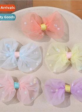 Korean  of the super fairy colorful ball net bow diy handmad