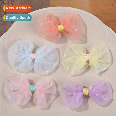 Korean  of the super fairy colorful ball net bow diy handmad
