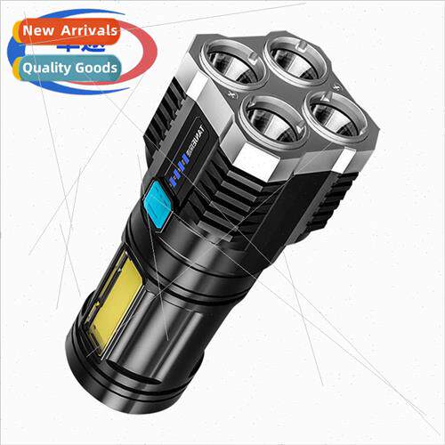 Multi-function strong light flashlight USB rechargeable patr