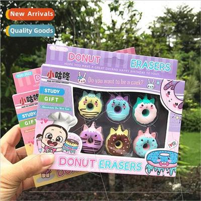 Cute donut shape erasers students children birthday gift awa