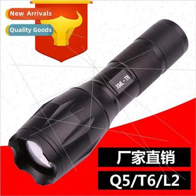 LDE rechargeable flashlight mini plus bright T6 telescopic f