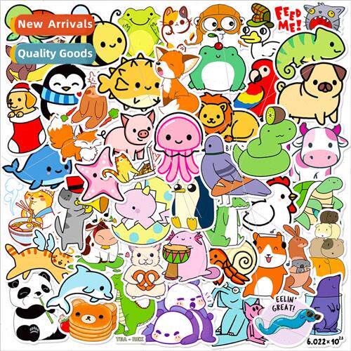 50 pcs of cute animal series stickers new childrens educatio