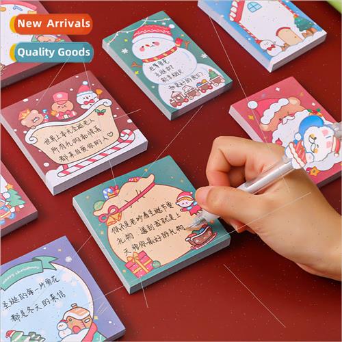 Cartoon Christmas Sticky Notes Student Message Memo Pad Stud