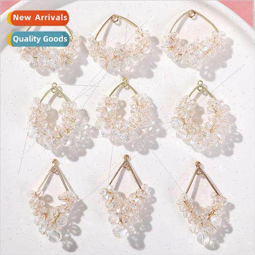 Temperament fashion crystal peach heart water drop pendant d
