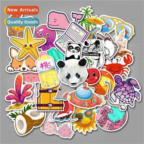 50 small fresh stickers luggage 