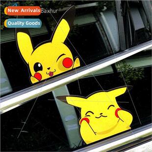 New Pikachu car stickers Bikachu window stickers anime carto