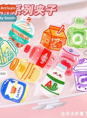 Creative cartoon drink bottle note holder ins acrylic test p