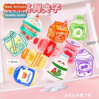 Creative cartoon drink bottle note holder ins acrylic test p