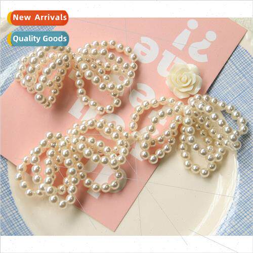 French tassel texture braided pearl multi-layer bow diy supe