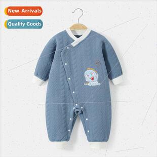 Baby onesie spring fall and winter warm winter clip cotton f