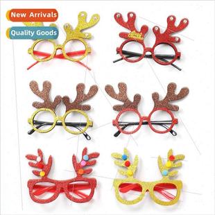 Christmas Party Elk Frames Decorations Couple Kids Dress Up