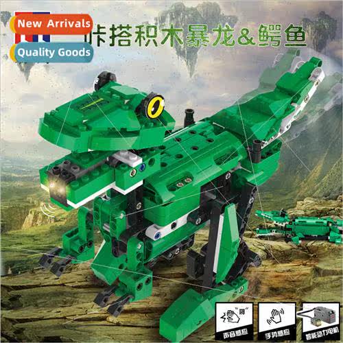 click to build electric dinosaur building blocks assembled m