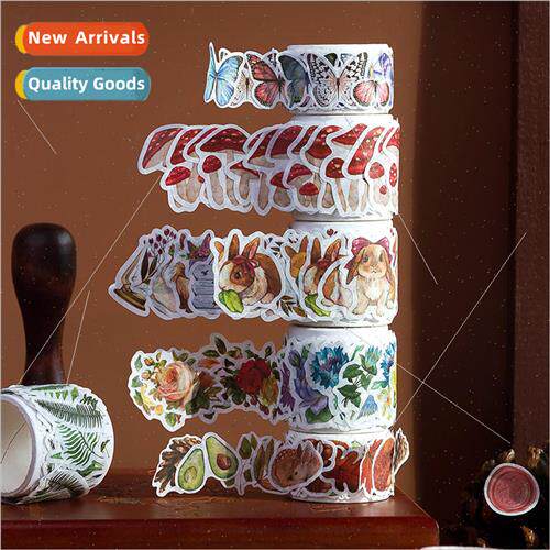 Send a message shaped collage tape autumn twilight vegetal s