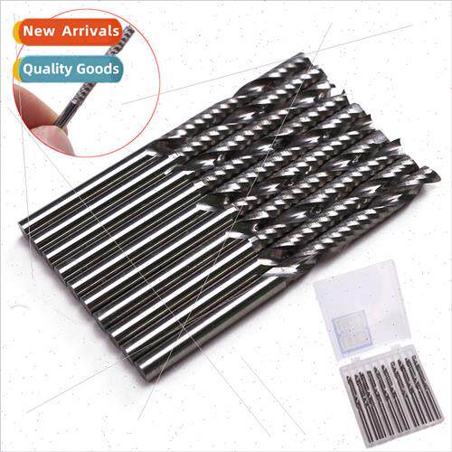 10pcs 1/8 inch carbide double fluted helical 17mm end mills