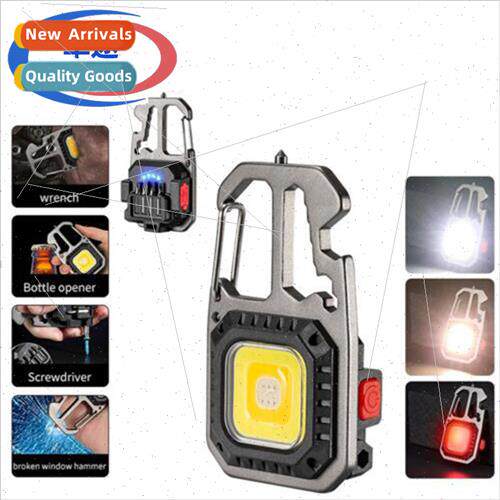Mini keychain light strong light ultra-light portable flashl
