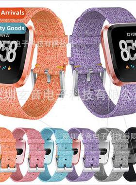 适用 Fitbit versa lite nylon watch band versa2 canvas watch