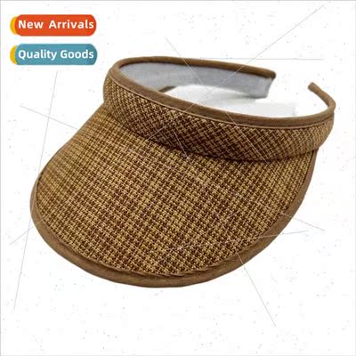 Outdoor Korean  of men and girls traveling empty top straw h