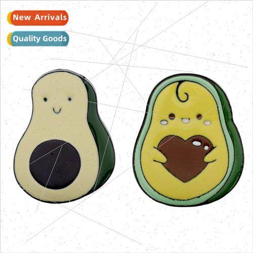 New creative cute avocado brooch cartoon cowboy badge pin cl
