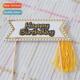 Gold Tassel with Happy Party Cake Placard Birthday