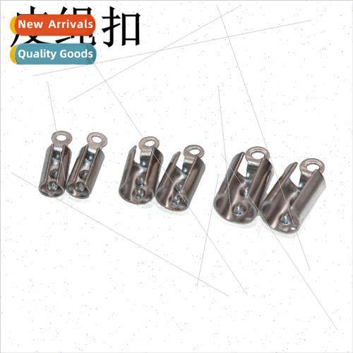 diy stainless steel material round leather cord clip clasp h