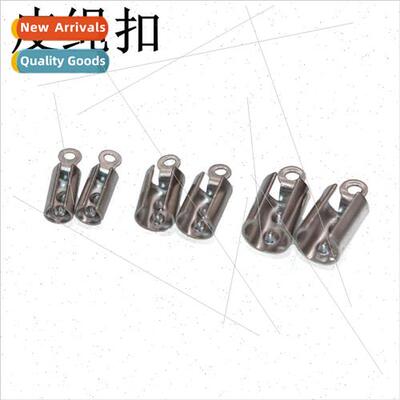 diy stainless steel material round leather cord clip clasp h