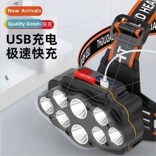strong LED waterproof New headlamp rechargeable sensor USB