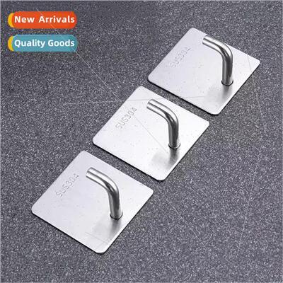 Stainless steel hooks strong no-punch sticky hooks household
