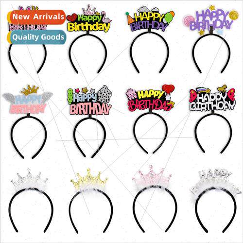 New  birthday party hair bands 适用 childrens birthday happy