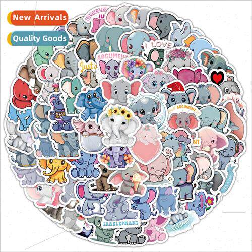 100 colorful elephant stickers decorative luggage stationery