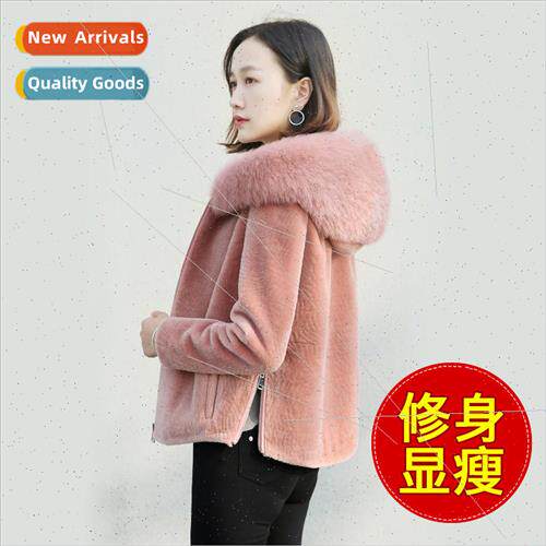 2020 new spring  imitation fur sheep shearling jacket female
