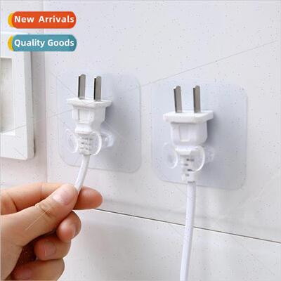 Transparent power plug hook plastic -marking power cord stor
