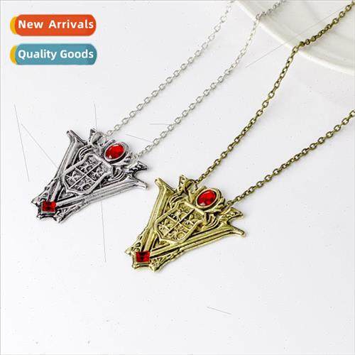 Twilight New Moon Wave Vintage Peak Tower Clock Necklace Pen