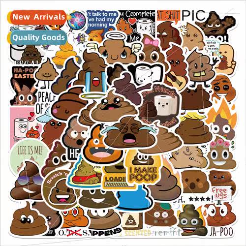 60 cartoon spoof poop expression stickers can be decorated l