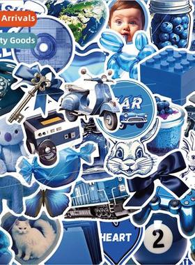50 cartoon dark blue ins wind ins stickers decoration handbo