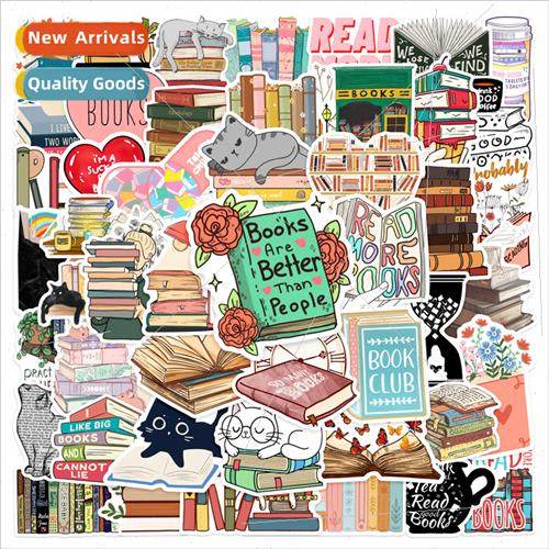 50 new reading graffiti stickers decorative water cups books