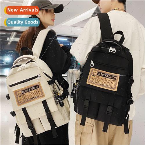 ins schoolbag female 2023 new Korean big yellow label should