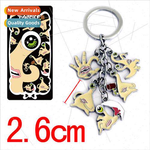 Parasitic beast small right keychain buckle color metal doll