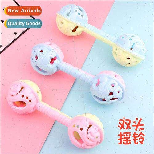 Early education hand shaking double head fun rattles baby to