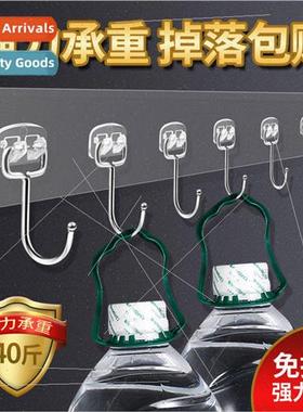 Hanging hooks hole-free kitchen rack clothes hooks adhesive