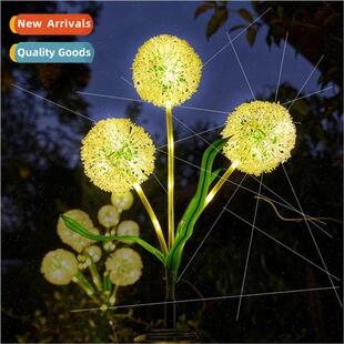Solar Lawn ghts Plants Three Head Dandelion Outdoor Garden P