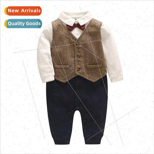Baby onesie 2023 spring and fall newborn baby clothes male b