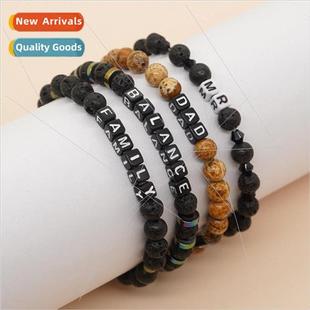 Style Bracelet Volcanic Dopamine Picture Hundred Stone che