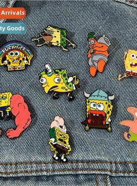 SpongeBob SquarePants Patrick Star Quirky Happy Brooch Pins